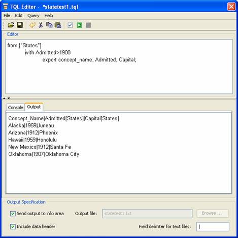 TQL Editor